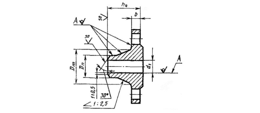 Чертёж фланцы ГОСТ ГОСТ 12821-80
